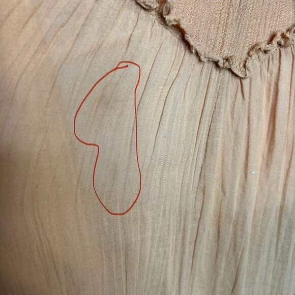 Free People In the Moment Dress M Mustard Yellow Oversized Tiered Boho Shift - Picture 8 of 13